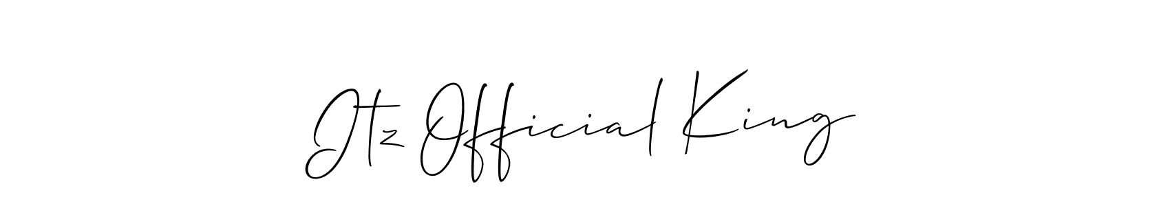 How to Draw Itz Official King signature style? Allison_Script is a latest design signature styles for name Itz Official King. Itz Official King signature style 2 images and pictures png