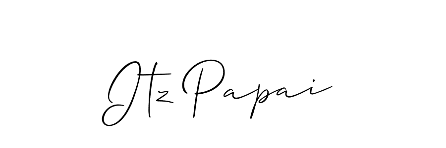 Also we have Itz Papai name is the best signature style. Create professional handwritten signature collection using Allison_Script autograph style. Itz Papai signature style 2 images and pictures png