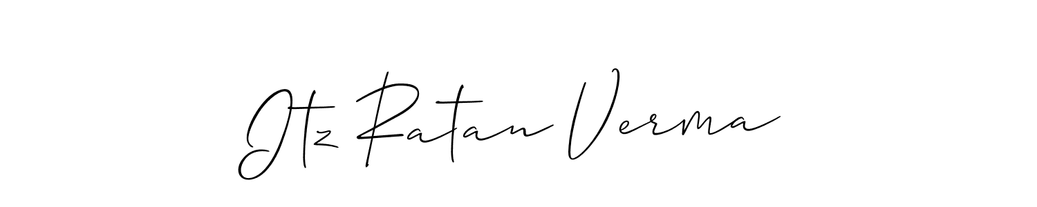 Create a beautiful signature design for name Itz Ratan Verma. With this signature (Allison_Script) fonts, you can make a handwritten signature for free. Itz Ratan Verma signature style 2 images and pictures png