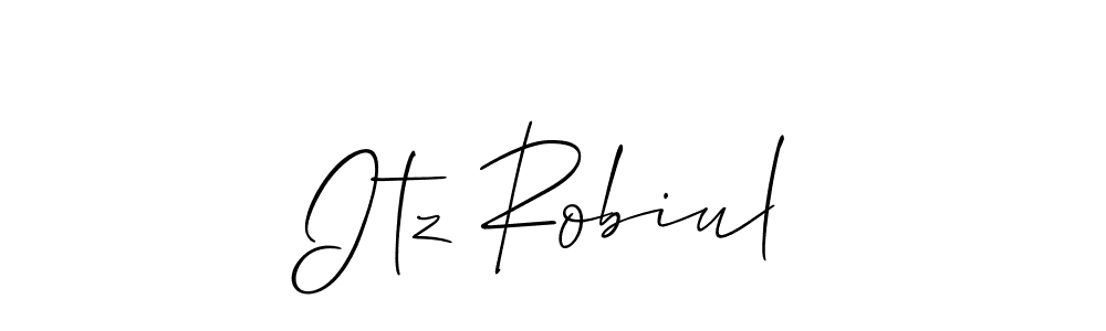 How to Draw Itz Robiul signature style? Allison_Script is a latest design signature styles for name Itz Robiul. Itz Robiul signature style 2 images and pictures png