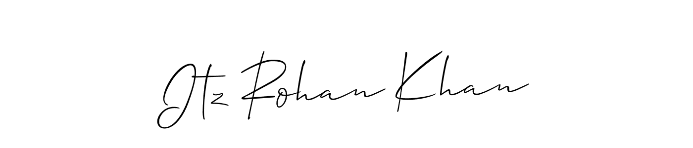How to make Itz Rohan Khan name signature. Use Allison_Script style for creating short signs online. This is the latest handwritten sign. Itz Rohan Khan signature style 2 images and pictures png