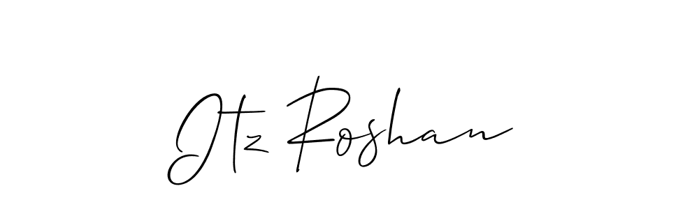 How to make Itz Roshan name signature. Use Allison_Script style for creating short signs online. This is the latest handwritten sign. Itz Roshan signature style 2 images and pictures png