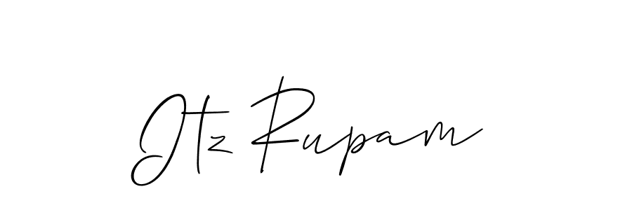 How to make Itz Rupam name signature. Use Allison_Script style for creating short signs online. This is the latest handwritten sign. Itz Rupam signature style 2 images and pictures png