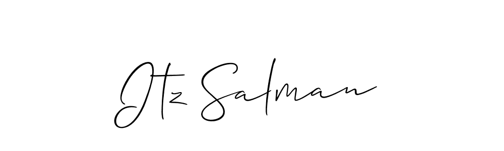 Also You can easily find your signature by using the search form. We will create Itz Salman name handwritten signature images for you free of cost using Allison_Script sign style. Itz Salman signature style 2 images and pictures png