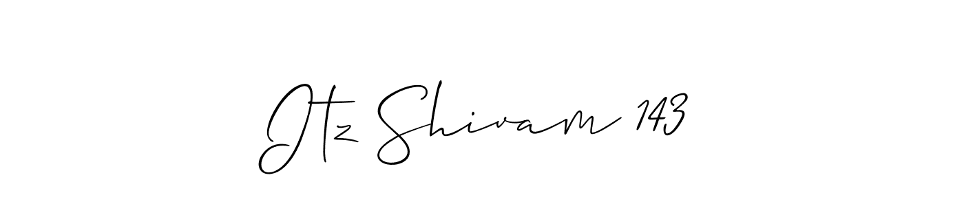 Design your own signature with our free online signature maker. With this signature software, you can create a handwritten (Allison_Script) signature for name Itz Shivam 143. Itz Shivam 143 signature style 2 images and pictures png