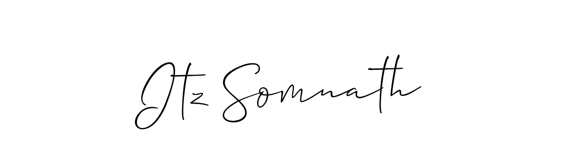 Make a beautiful signature design for name Itz Somnath. With this signature (Allison_Script) style, you can create a handwritten signature for free. Itz Somnath signature style 2 images and pictures png
