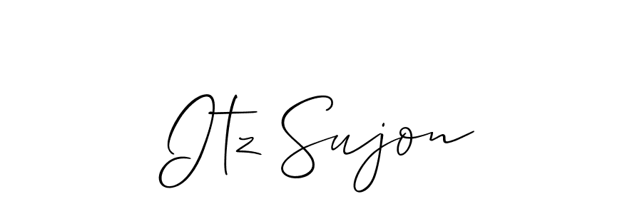 Allison_Script is a professional signature style that is perfect for those who want to add a touch of class to their signature. It is also a great choice for those who want to make their signature more unique. Get Itz Sujon name to fancy signature for free. Itz Sujon signature style 2 images and pictures png