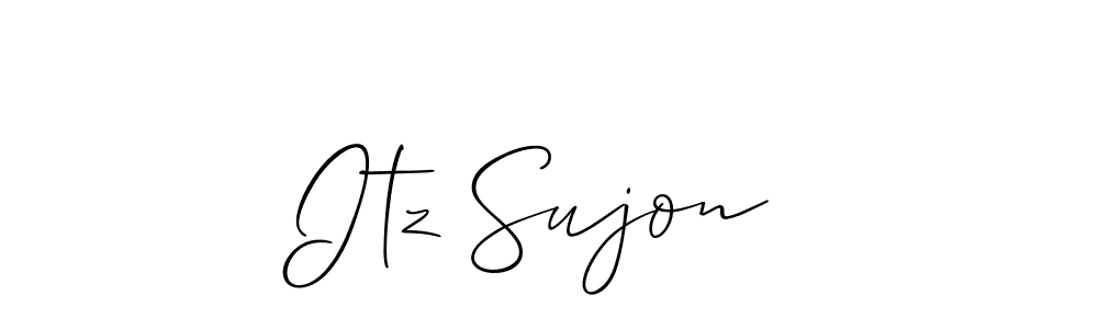 It looks lik you need a new signature style for name Itz Sujon . Design unique handwritten (Allison_Script) signature with our free signature maker in just a few clicks. Itz Sujon  signature style 2 images and pictures png