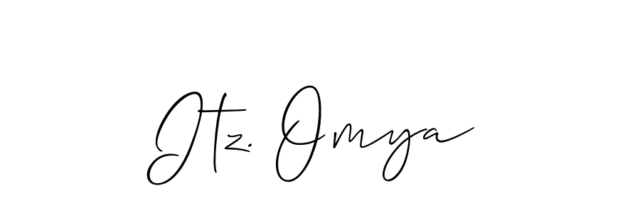 How to make Itz. Omya name signature. Use Allison_Script style for creating short signs online. This is the latest handwritten sign. Itz. Omya signature style 2 images and pictures png