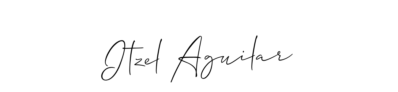 Also we have Itzel Aguilar name is the best signature style. Create professional handwritten signature collection using Allison_Script autograph style. Itzel Aguilar signature style 2 images and pictures png