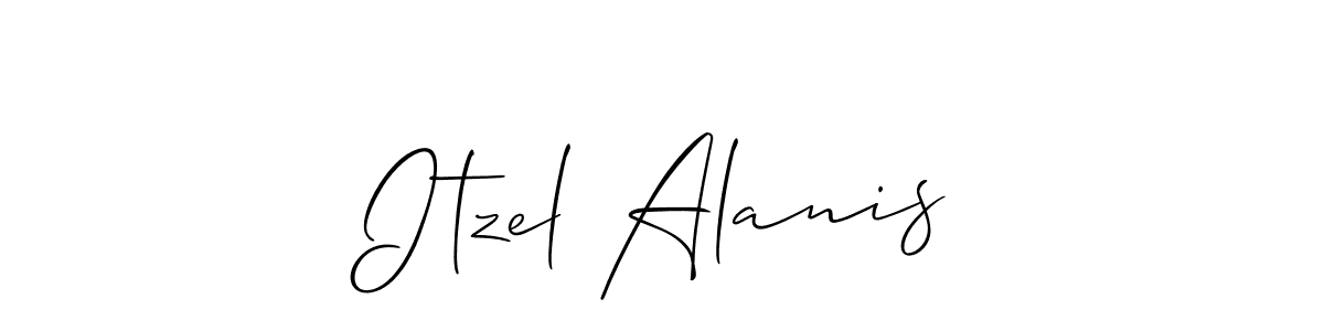 Use a signature maker to create a handwritten signature online. With this signature software, you can design (Allison_Script) your own signature for name Itzel Alanis. Itzel Alanis signature style 2 images and pictures png