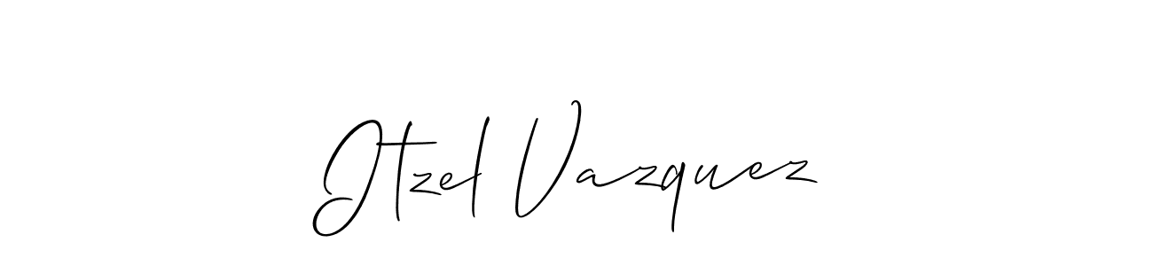 Design your own signature with our free online signature maker. With this signature software, you can create a handwritten (Allison_Script) signature for name Itzel Vazquez. Itzel Vazquez signature style 2 images and pictures png