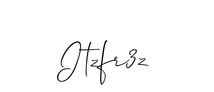 Use a signature maker to create a handwritten signature online. With this signature software, you can design (Allison_Script) your own signature for name Itzfr3z. Itzfr3z signature style 2 images and pictures png