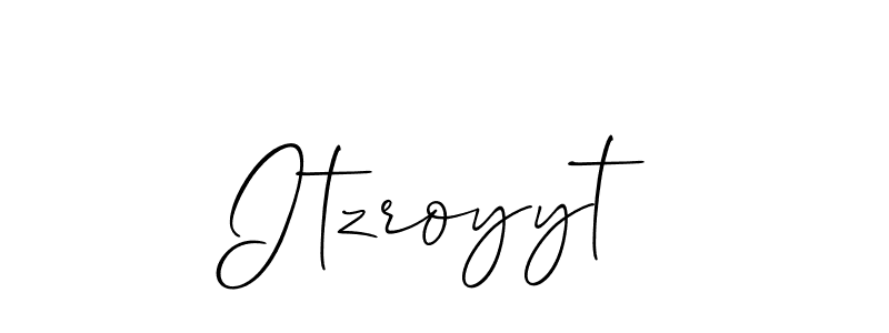 The best way (Allison_Script) to make a short signature is to pick only two or three words in your name. The name Itzroyyt include a total of six letters. For converting this name. Itzroyyt signature style 2 images and pictures png