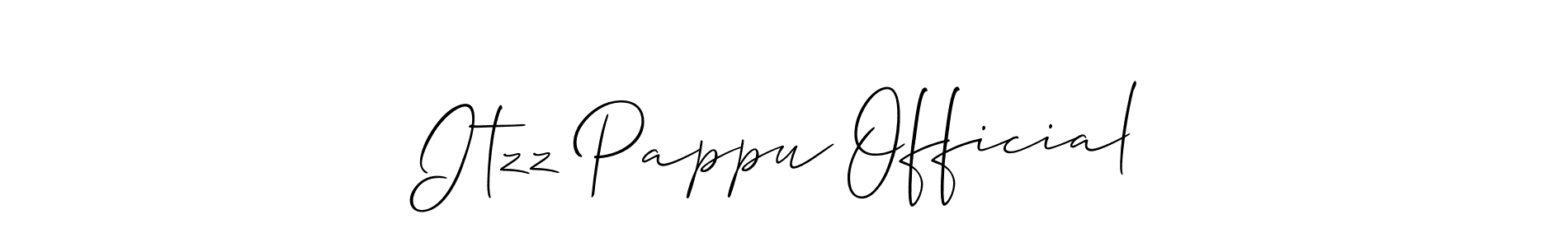 Also You can easily find your signature by using the search form. We will create Itzz Pappu Official name handwritten signature images for you free of cost using Allison_Script sign style. Itzz Pappu Official signature style 2 images and pictures png