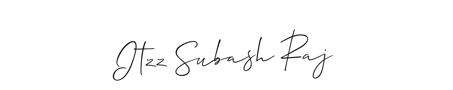 Design your own signature with our free online signature maker. With this signature software, you can create a handwritten (Allison_Script) signature for name Itzz Subash Raj. Itzz Subash Raj signature style 2 images and pictures png