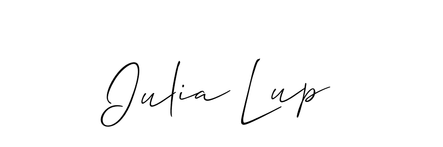 Similarly Allison_Script is the best handwritten signature design. Signature creator online .You can use it as an online autograph creator for name Iulia Lup. Iulia Lup signature style 2 images and pictures png