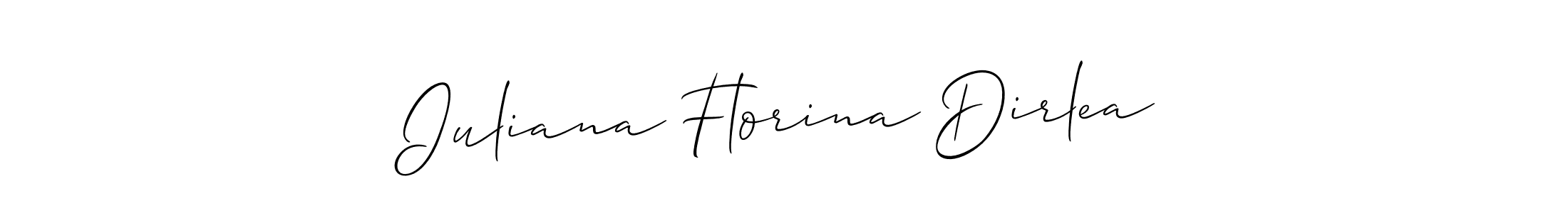 This is the best signature style for the Iuliana Florina Dirlea name. Also you like these signature font (Allison_Script). Mix name signature. Iuliana Florina Dirlea signature style 2 images and pictures png