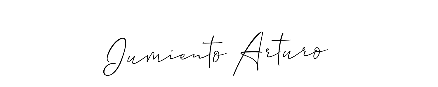 Best and Professional Signature Style for Iumiento Arturo. Allison_Script Best Signature Style Collection. Iumiento Arturo signature style 2 images and pictures png