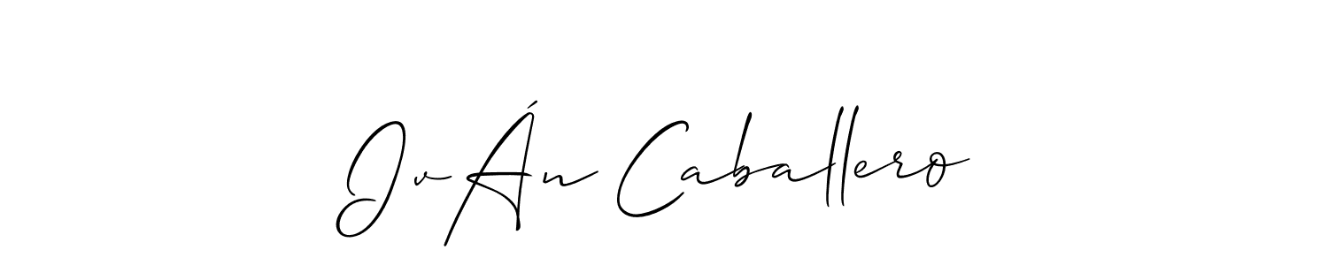 Design your own signature with our free online signature maker. With this signature software, you can create a handwritten (Allison_Script) signature for name IvÁn Caballero. IvÁn Caballero signature style 2 images and pictures png