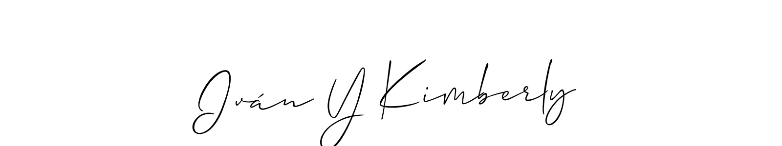 Also You can easily find your signature by using the search form. We will create Iván Y Kimberly name handwritten signature images for you free of cost using Allison_Script sign style. Iván Y Kimberly signature style 2 images and pictures png
