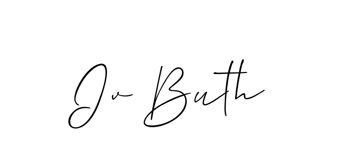 if you are searching for the best signature style for your name Iv Buth. so please give up your signature search. here we have designed multiple signature styles  using Allison_Script. Iv Buth signature style 2 images and pictures png