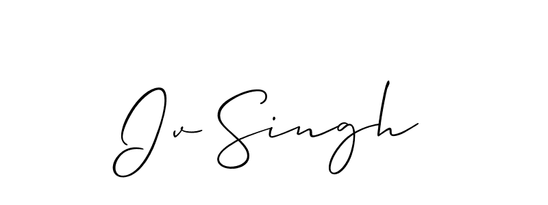 This is the best signature style for the Iv Singh name. Also you like these signature font (Allison_Script). Mix name signature. Iv Singh signature style 2 images and pictures png