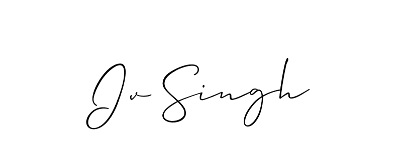 Design your own signature with our free online signature maker. With this signature software, you can create a handwritten (Allison_Script) signature for name Iv Singh. Iv Singh signature style 2 images and pictures png