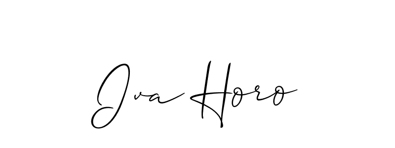 Best and Professional Signature Style for Iva Horo. Allison_Script Best Signature Style Collection. Iva Horo signature style 2 images and pictures png