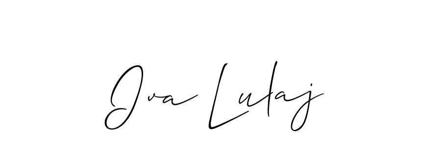 if you are searching for the best signature style for your name Iva Lulaj. so please give up your signature search. here we have designed multiple signature styles  using Allison_Script. Iva Lulaj signature style 2 images and pictures png