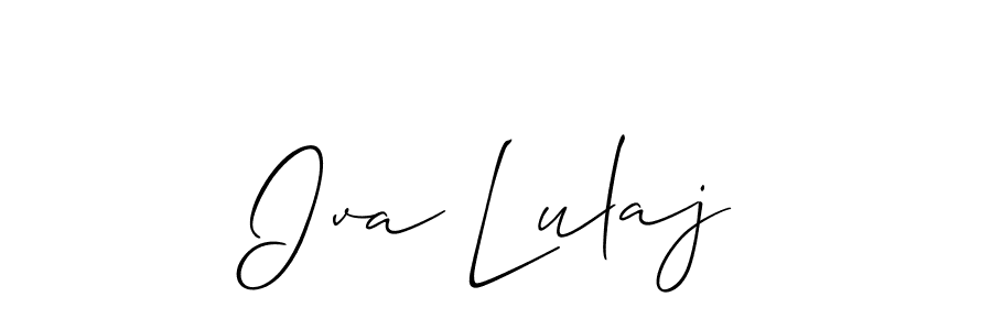 if you are searching for the best signature style for your name Iva Lulaj. so please give up your signature search. here we have designed multiple signature styles  using Allison_Script. Iva Lulaj signature style 2 images and pictures png