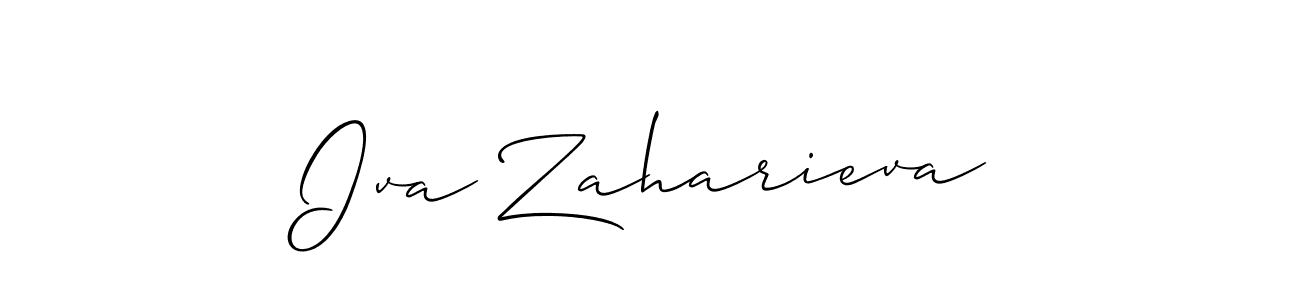 How to make Iva Zaharieva signature? Allison_Script is a professional autograph style. Create handwritten signature for Iva Zaharieva name. Iva Zaharieva signature style 2 images and pictures png