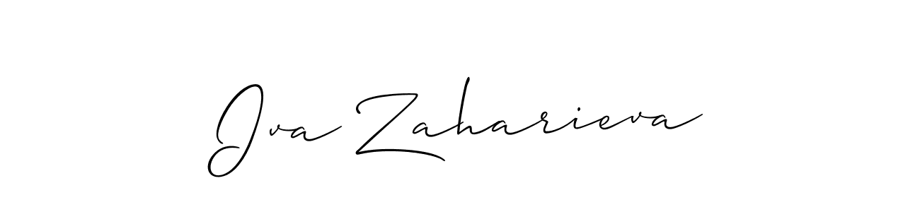 Make a beautiful signature design for name Iva Zaharieva. With this signature (Allison_Script) style, you can create a handwritten signature for free. Iva Zaharieva signature style 2 images and pictures png