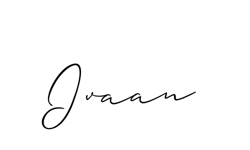 Ivaan stylish signature style. Best Handwritten Sign (Allison_Script) for my name. Handwritten Signature Collection Ideas for my name Ivaan. Ivaan signature style 2 images and pictures png