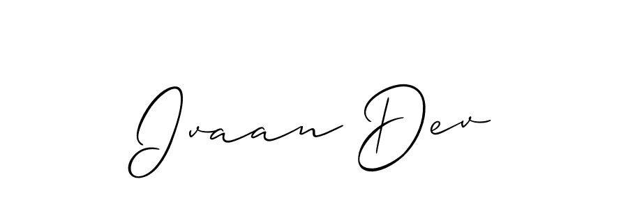 Best and Professional Signature Style for Ivaan Dev. Allison_Script Best Signature Style Collection. Ivaan Dev signature style 2 images and pictures png