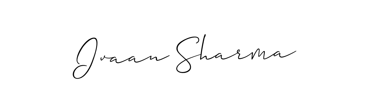 if you are searching for the best signature style for your name Ivaan Sharma. so please give up your signature search. here we have designed multiple signature styles  using Allison_Script. Ivaan Sharma signature style 2 images and pictures png