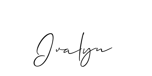 Also You can easily find your signature by using the search form. We will create Ivalyn name handwritten signature images for you free of cost using Allison_Script sign style. Ivalyn signature style 2 images and pictures png