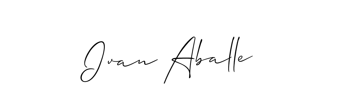 Make a beautiful signature design for name Ivan Aballe. With this signature (Allison_Script) style, you can create a handwritten signature for free. Ivan Aballe signature style 2 images and pictures png