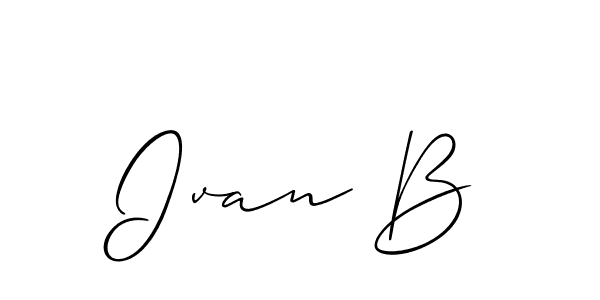 Similarly Allison_Script is the best handwritten signature design. Signature creator online .You can use it as an online autograph creator for name Ivan B. Ivan B signature style 2 images and pictures png