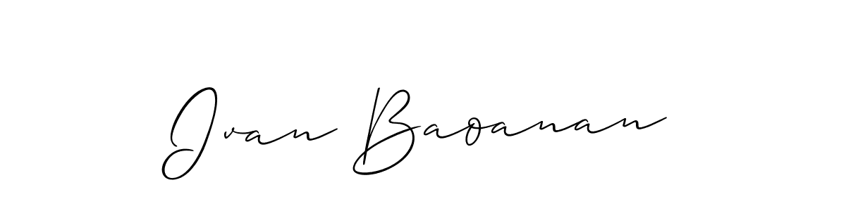 Design your own signature with our free online signature maker. With this signature software, you can create a handwritten (Allison_Script) signature for name Ivan Baoanan. Ivan Baoanan signature style 2 images and pictures png