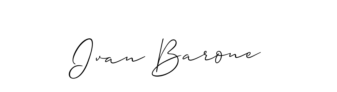 How to make Ivan Barone name signature. Use Allison_Script style for creating short signs online. This is the latest handwritten sign. Ivan Barone signature style 2 images and pictures png