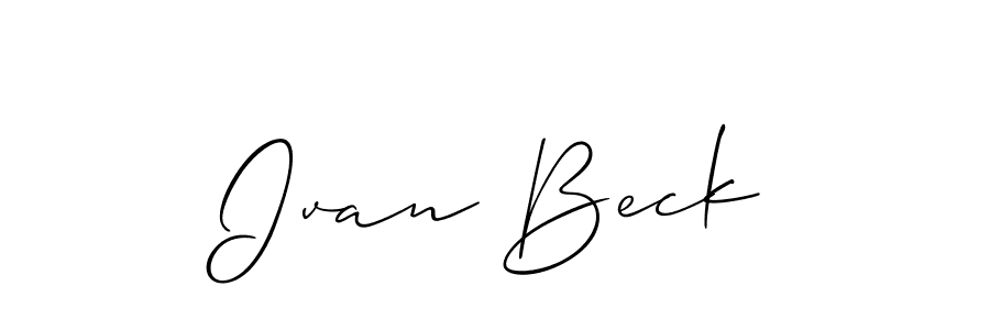 Similarly Allison_Script is the best handwritten signature design. Signature creator online .You can use it as an online autograph creator for name Ivan Beck. Ivan Beck signature style 2 images and pictures png