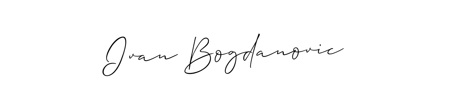 Use a signature maker to create a handwritten signature online. With this signature software, you can design (Allison_Script) your own signature for name Ivan Bogdanovic. Ivan Bogdanovic signature style 2 images and pictures png