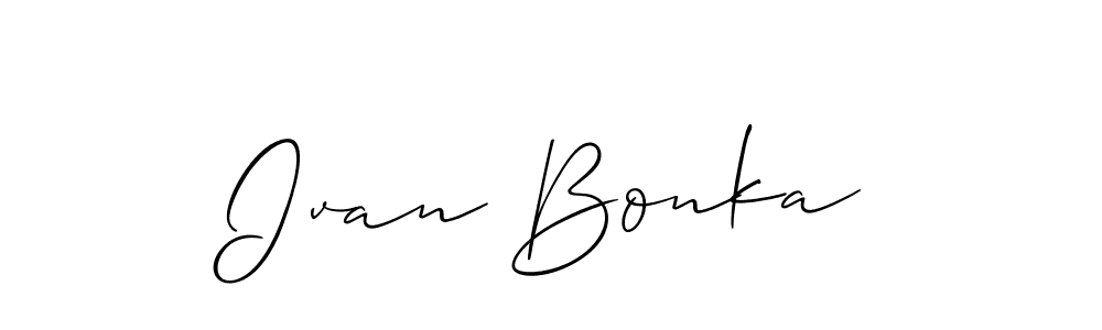 Also You can easily find your signature by using the search form. We will create Ivan Bonka name handwritten signature images for you free of cost using Allison_Script sign style. Ivan Bonka signature style 2 images and pictures png