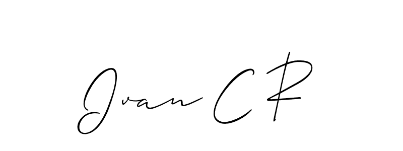 Ivan C R stylish signature style. Best Handwritten Sign (Allison_Script) for my name. Handwritten Signature Collection Ideas for my name Ivan C R. Ivan C R signature style 2 images and pictures png