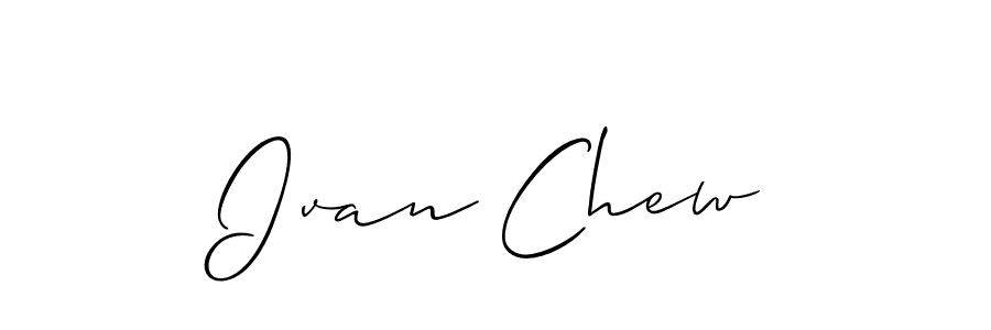 Allison_Script is a professional signature style that is perfect for those who want to add a touch of class to their signature. It is also a great choice for those who want to make their signature more unique. Get Ivan Chew name to fancy signature for free. Ivan Chew signature style 2 images and pictures png