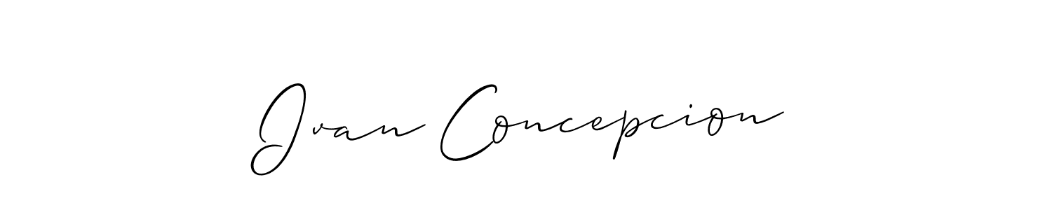 Use a signature maker to create a handwritten signature online. With this signature software, you can design (Allison_Script) your own signature for name Ivan Concepcion. Ivan Concepcion signature style 2 images and pictures png