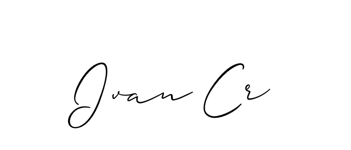 How to make Ivan Cr signature? Allison_Script is a professional autograph style. Create handwritten signature for Ivan Cr name. Ivan Cr signature style 2 images and pictures png