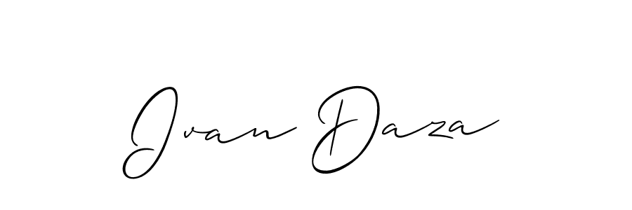 Allison_Script is a professional signature style that is perfect for those who want to add a touch of class to their signature. It is also a great choice for those who want to make their signature more unique. Get Ivan Daza name to fancy signature for free. Ivan Daza signature style 2 images and pictures png
