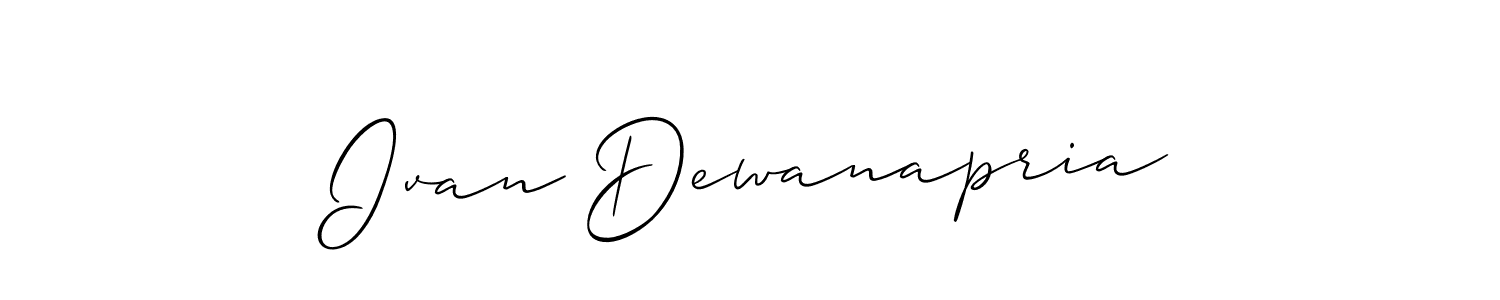 Check out images of Autograph of Ivan Dewanapria name. Actor Ivan Dewanapria Signature Style. Allison_Script is a professional sign style online. Ivan Dewanapria signature style 2 images and pictures png